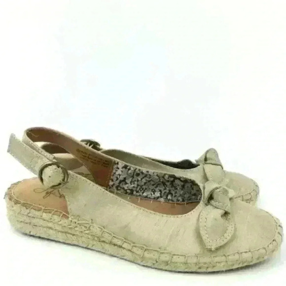 New Life Stride Flats Size 6 Ricki Espadrilles Bow - Picture 2 of 8